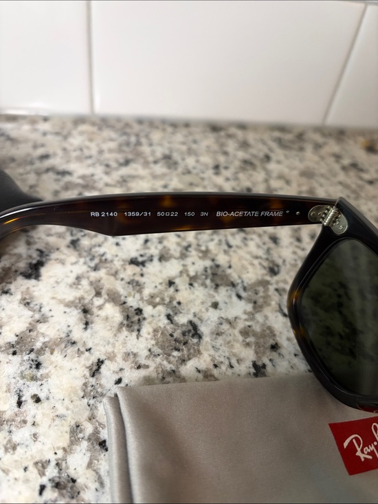 Ray-Ban Wayfarer Sunglasses in Tortoise with Green Lenses main image 6
